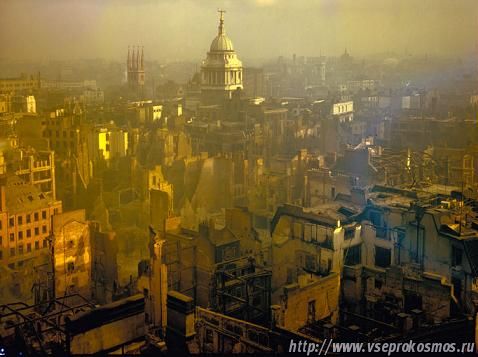 Лондон после бомбардировки Люфтваффе